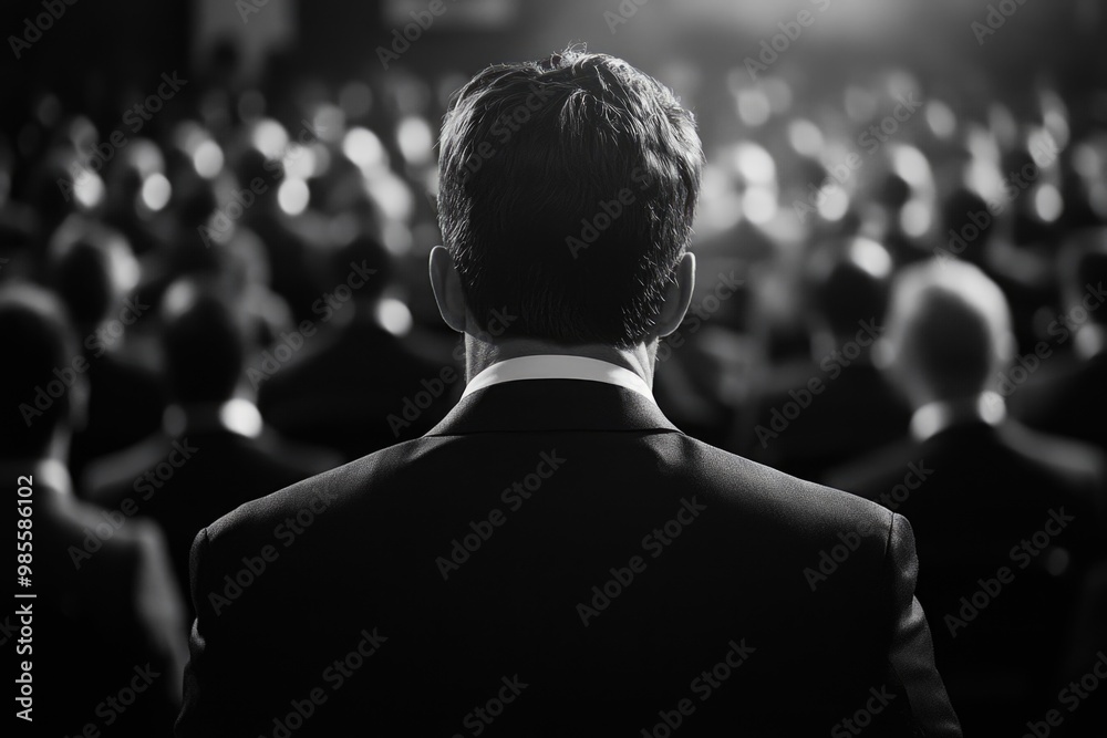 Fototapeta premium Businessman at podium