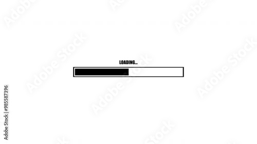 loading bar animation isolated on white background