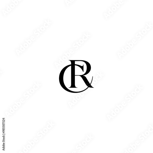 initial CR monogram logo wedding concept design ideas Luxury Elegant