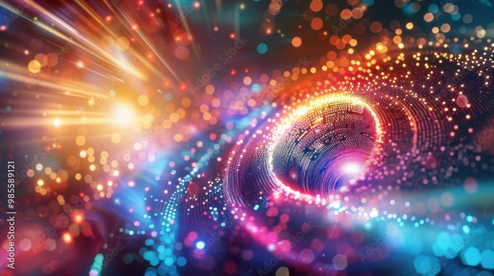 Abstract Technology Virtual Reality Futuristic Dot Background Abstract Technology Virtual Reality Futuristic Dot Background