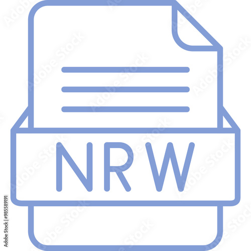 NRW File Format Vector Icon Design