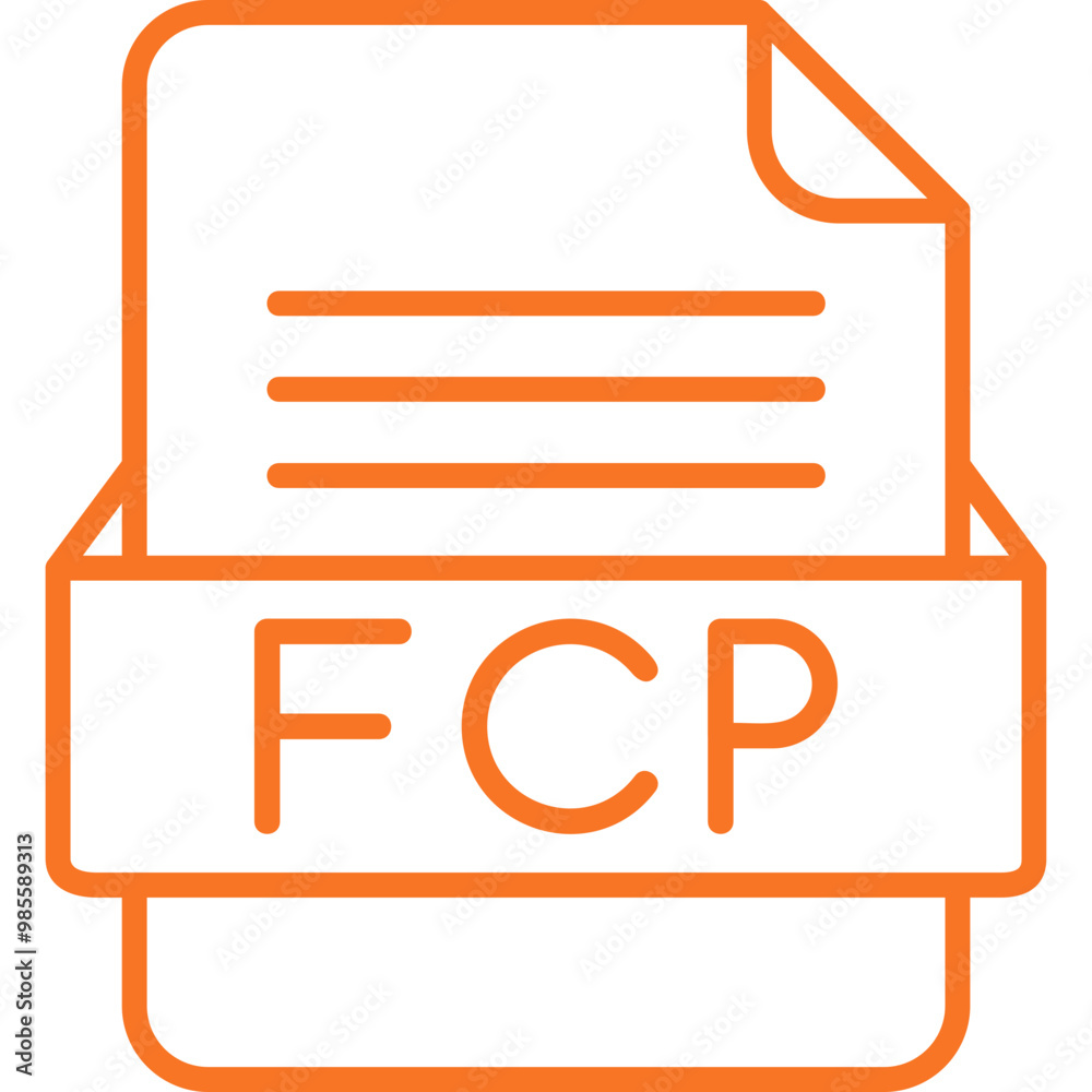 FCP File Format Vector Icon Design FCP File Format Vector Icon Design