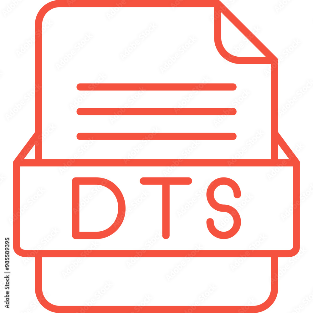 DTS File Format Vector Icon Design DTS File Format Vector Icon Design