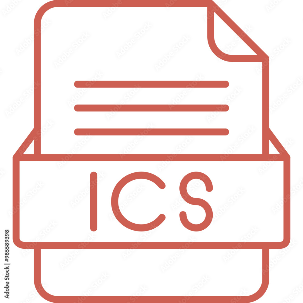 ICS File Format Vector Icon Design ICS File Format Vector Icon Design