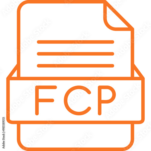 FCP File Format Vector Icon Design