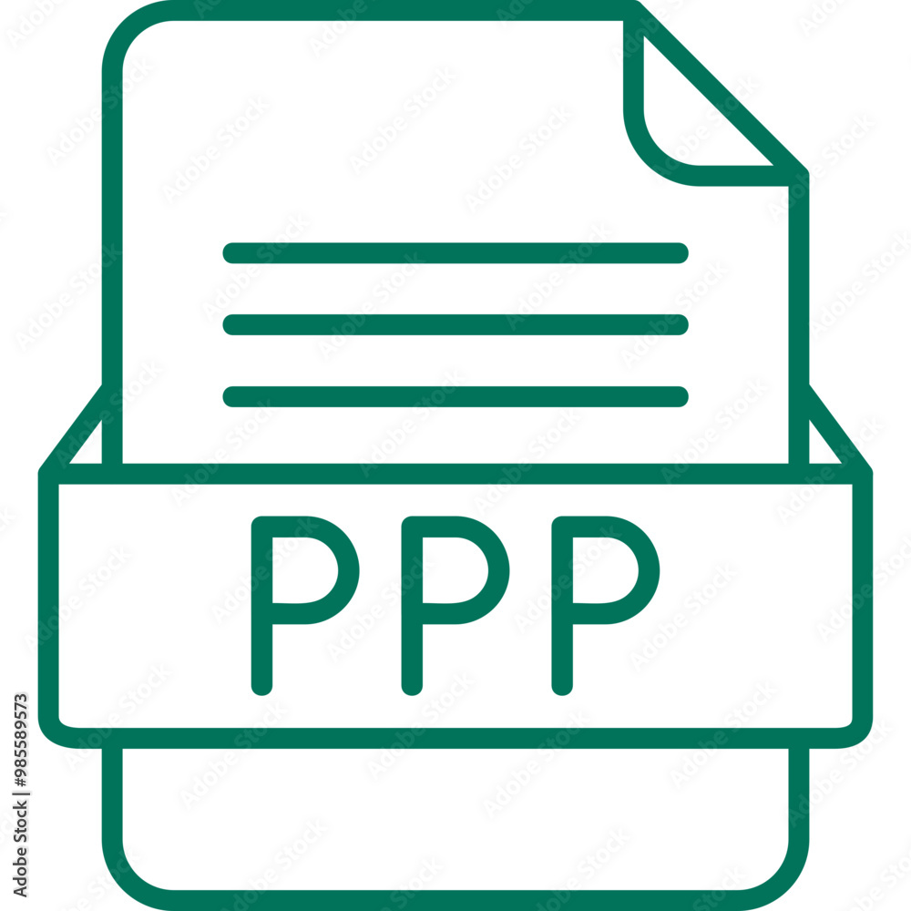 PPP File Format Vector Icon Design PPP File Format Vector Icon Design