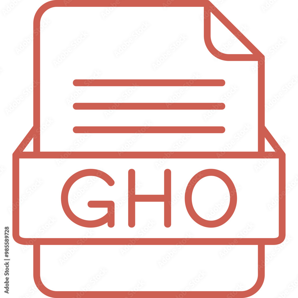 GHO File Format Vector Icon Design GHO File Format Vector Icon Design