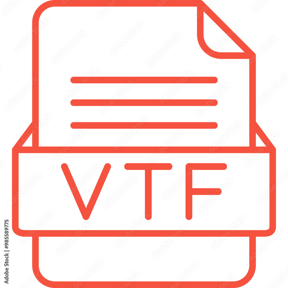 VTF File Format Vector Icon Design VTF File Format Vector Icon Design