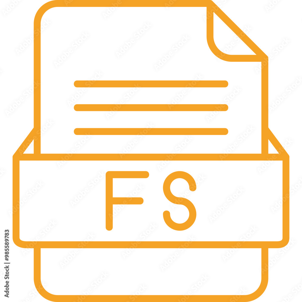 FS File Format Vector Icon Design FS File Format Vector Icon Design