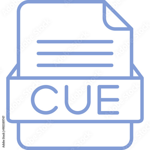 CUE File Format Vector Icon Design