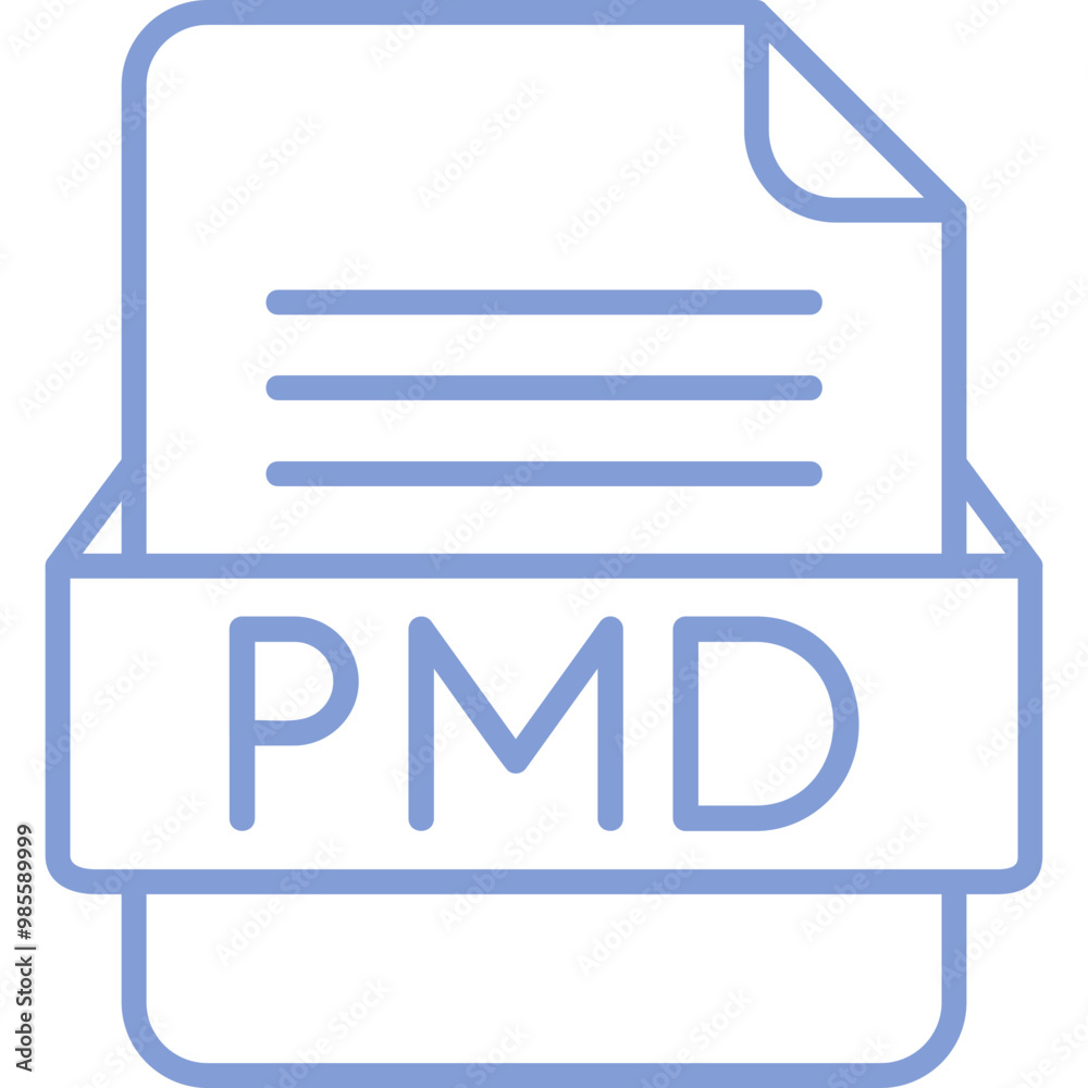 PMD File Format Vector Icon Design PMD File Format Vector Icon Design