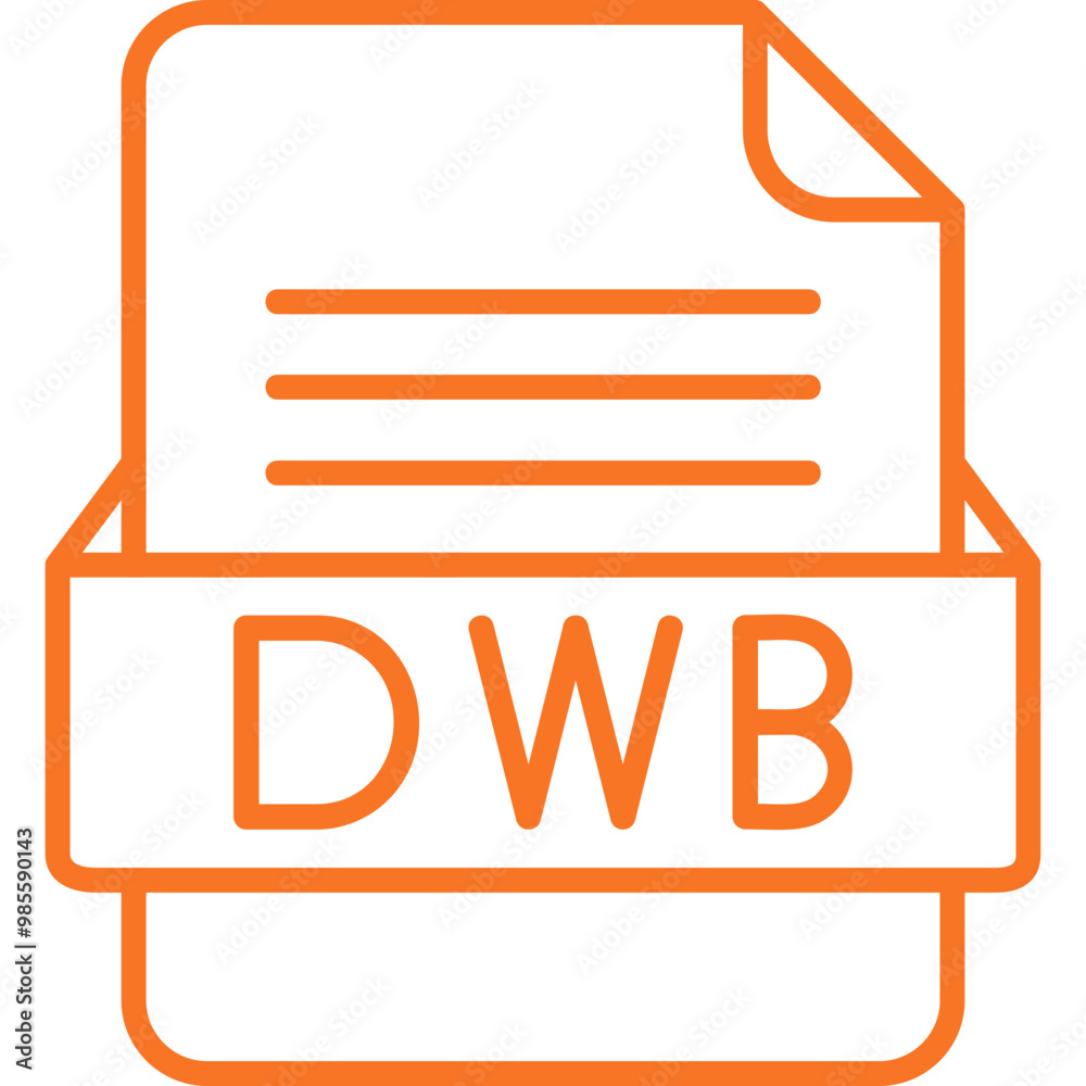 DWB File Format Vector Icon Design DWB File Format Vector Icon Design