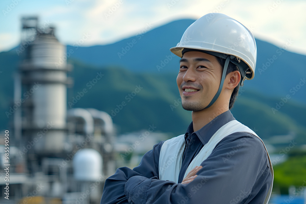 portrait of a smiling engineer, Generative AI portrait of a smiling engineer, Generative AI