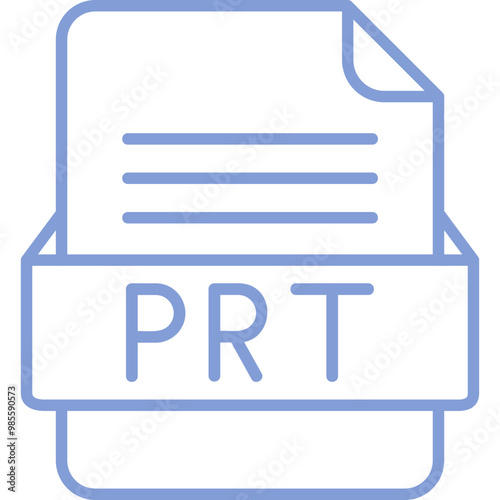 PRT File Format Vector Icon Design photo