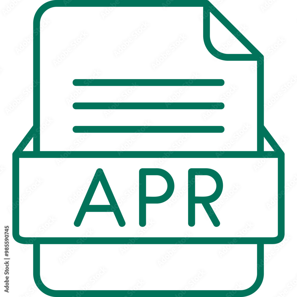 APR File Format Vector Icon Design APR File Format Vector Icon Design