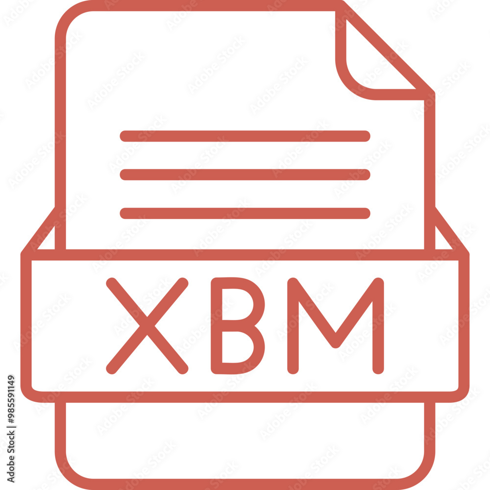 XBM File Format Vector Icon Design XBM File Format Vector Icon Design