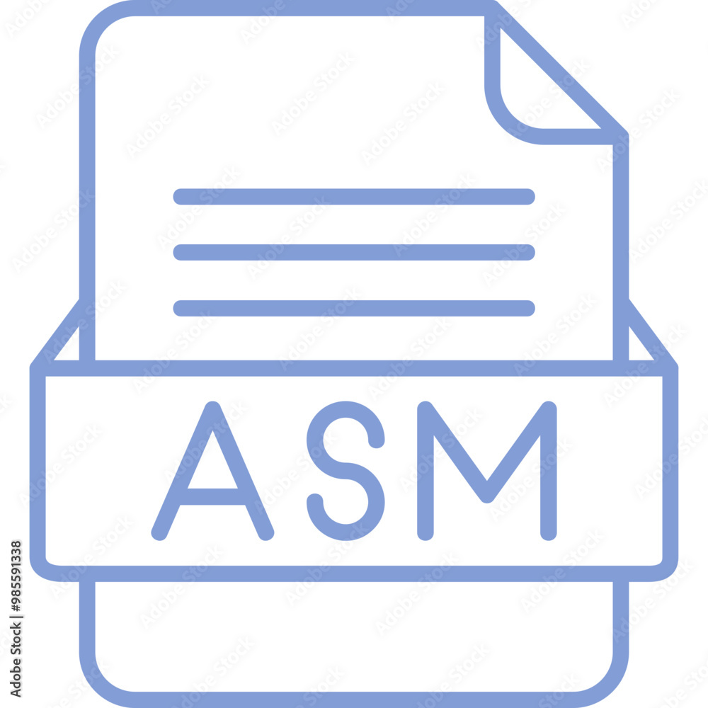 ASM File Format Vector Icon Design ASM File Format Vector Icon Design