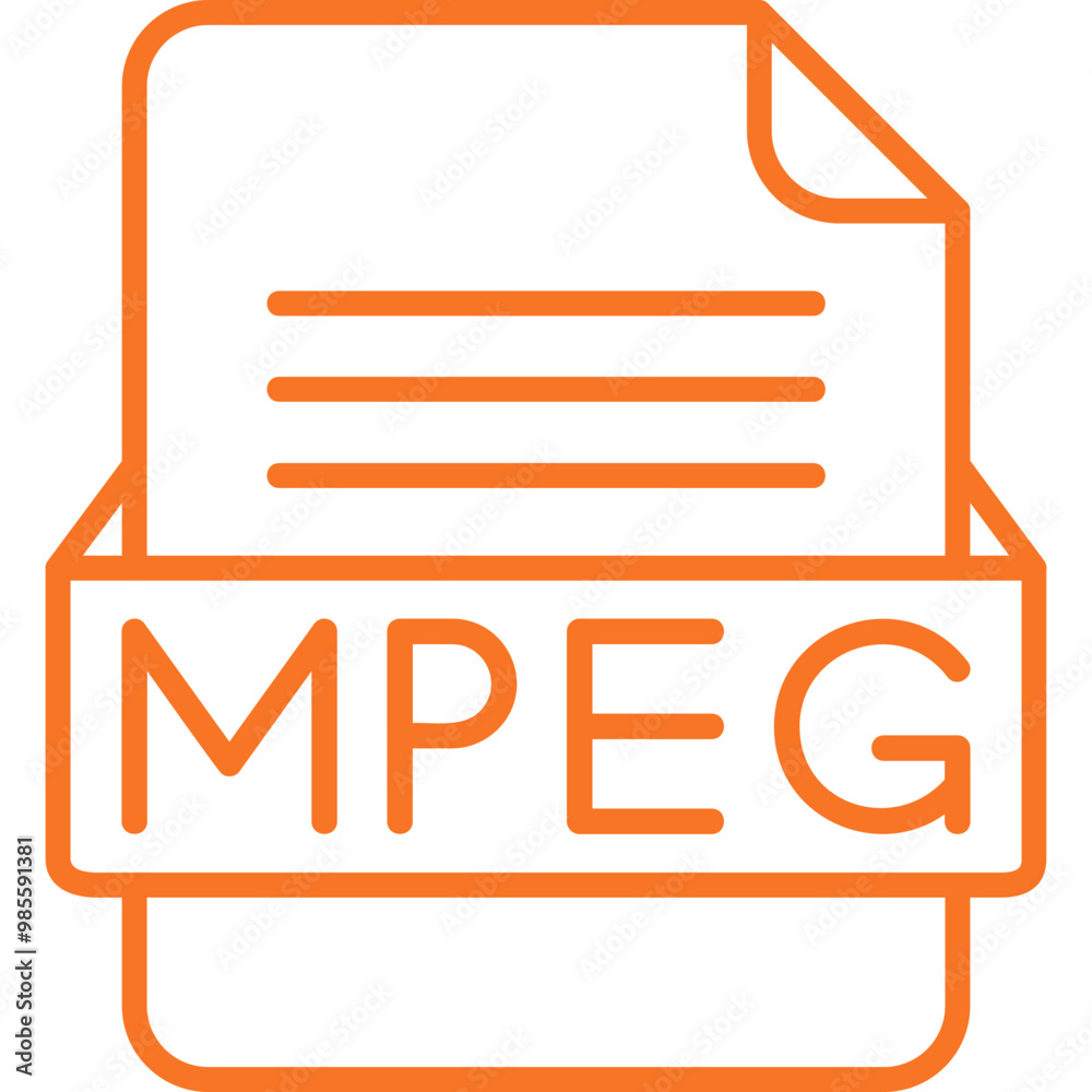 MPEG File Format Vector Icon Design MPEG File Format Vector Icon Design