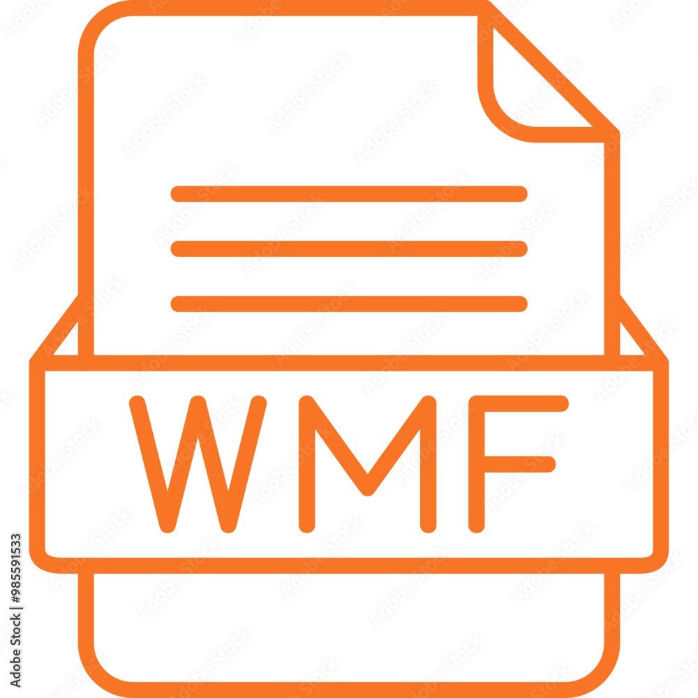 WMF File Format Vector Icon Design WMF File Format Vector Icon Design