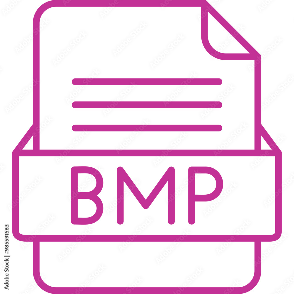 BMP File Format Vector Icon Design BMP File Format Vector Icon Design