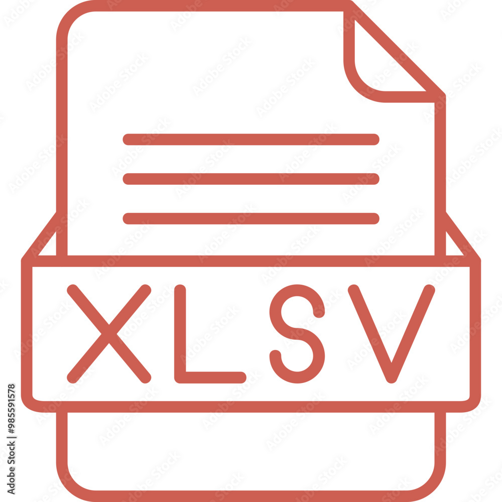 XLSV File Format Vector Icon Design XLSV File Format Vector Icon Design