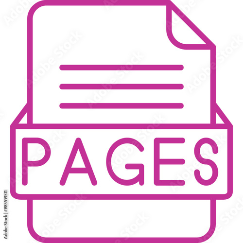 PAGES File Format Vector Icon Design