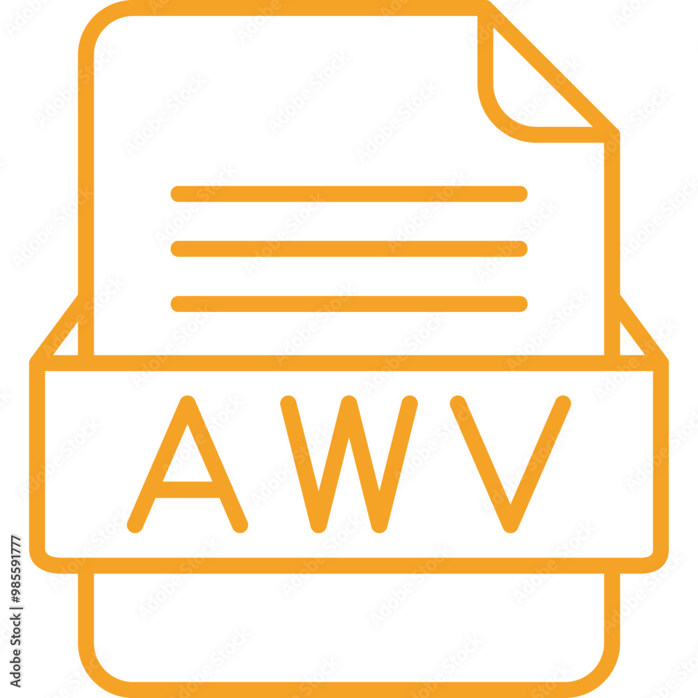 AWV File Format Vector Icon Design AWV File Format Vector Icon Design