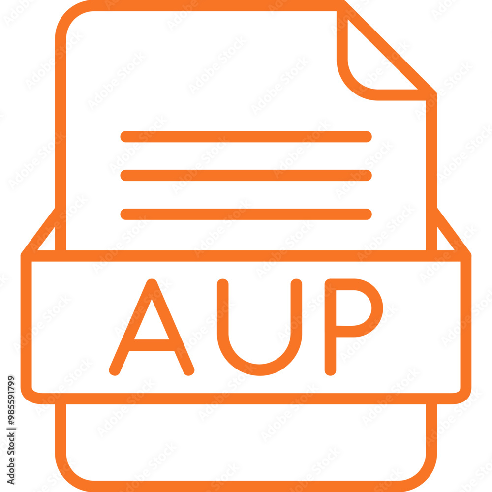 AUP File Format Vector Icon Design AUP File Format Vector Icon Design