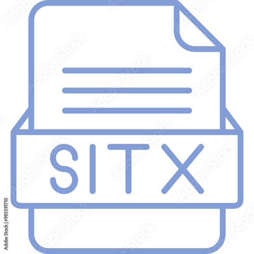 SITX File Format Vector Icon Design