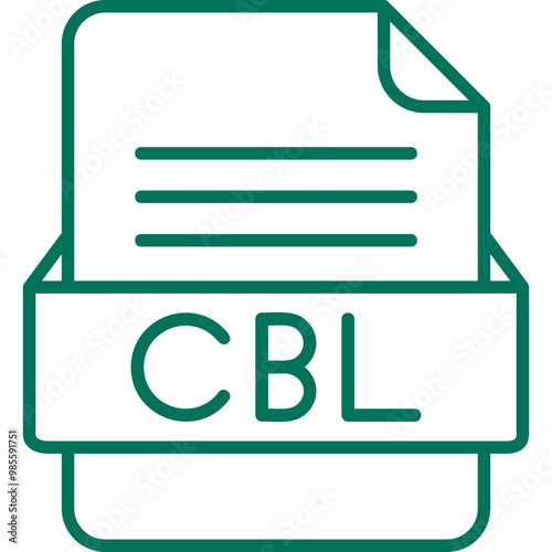 CBL File Format Vector Icon Design