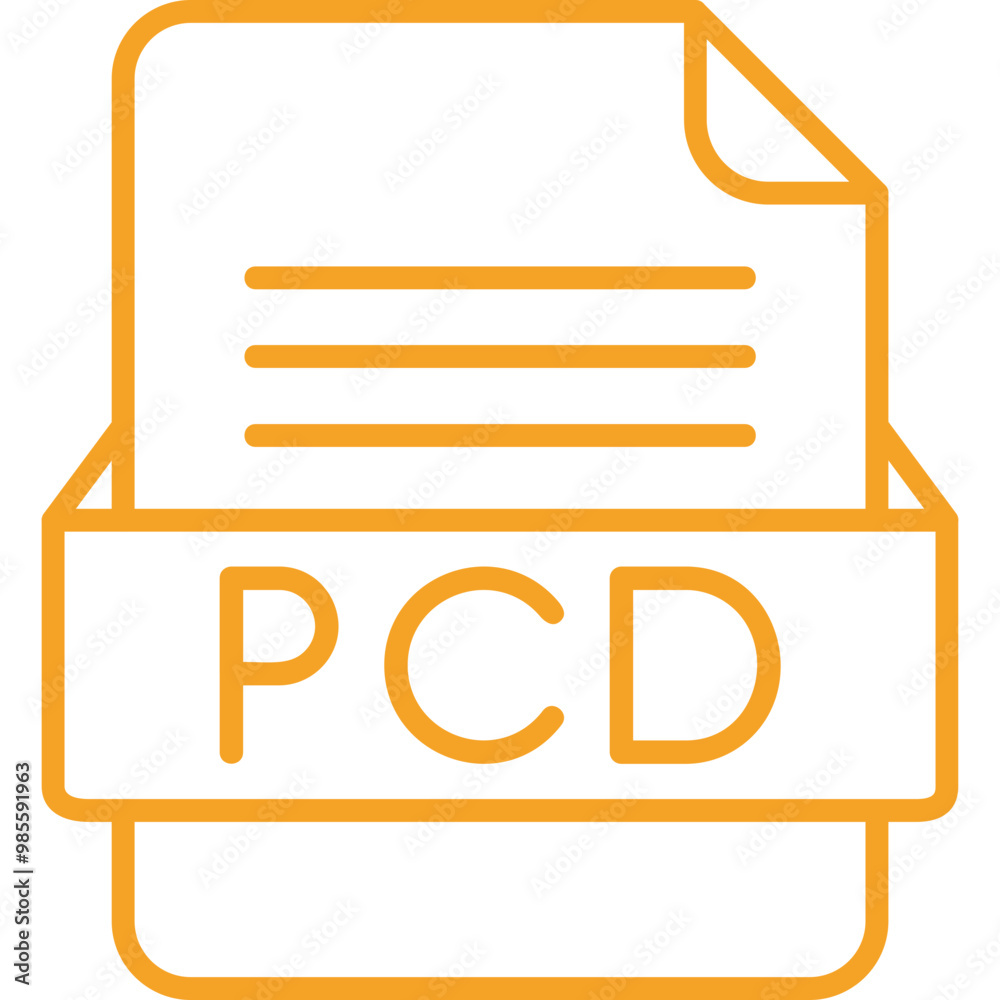 PCD File Format Vector Icon Design PCD File Format Vector Icon Design