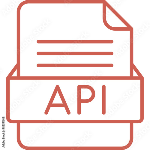 API File Format Vector Icon Design