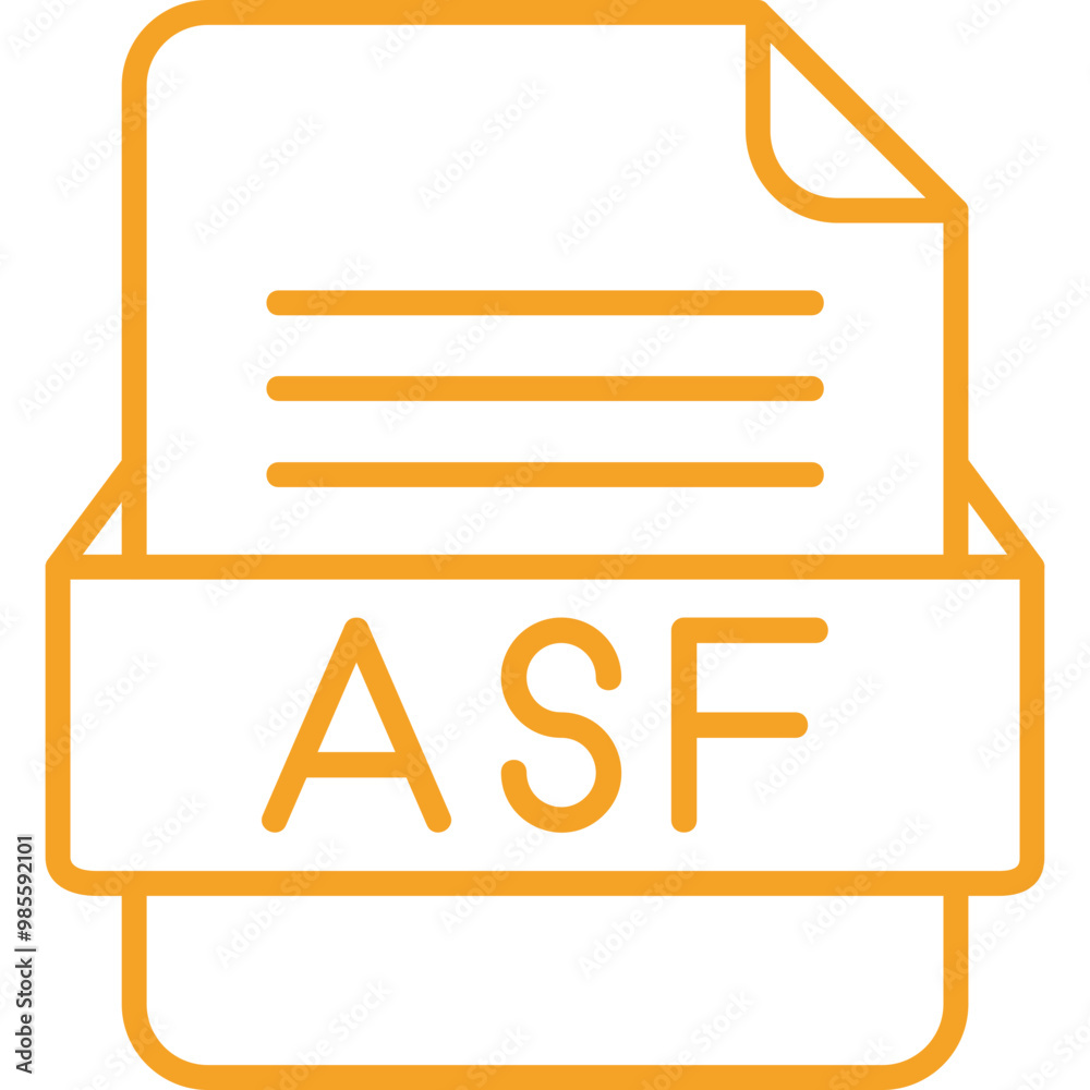 ASF File Format Vector Icon Design ASF File Format Vector Icon Design