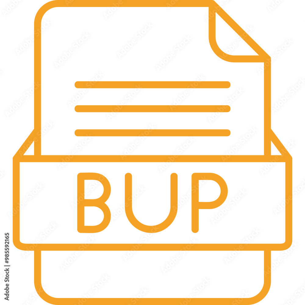 BUP File Format Vector Icon Design BUP File Format Vector Icon Design