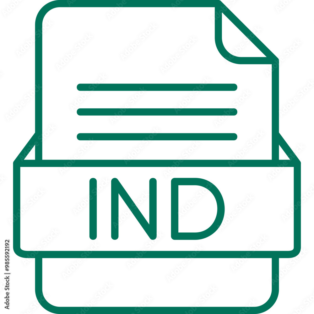IND File Format Vector Icon Design IND File Format Vector Icon Design