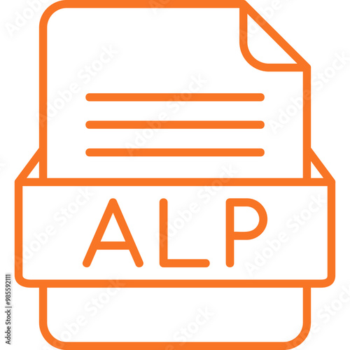 ALP File Format Vector Icon Design