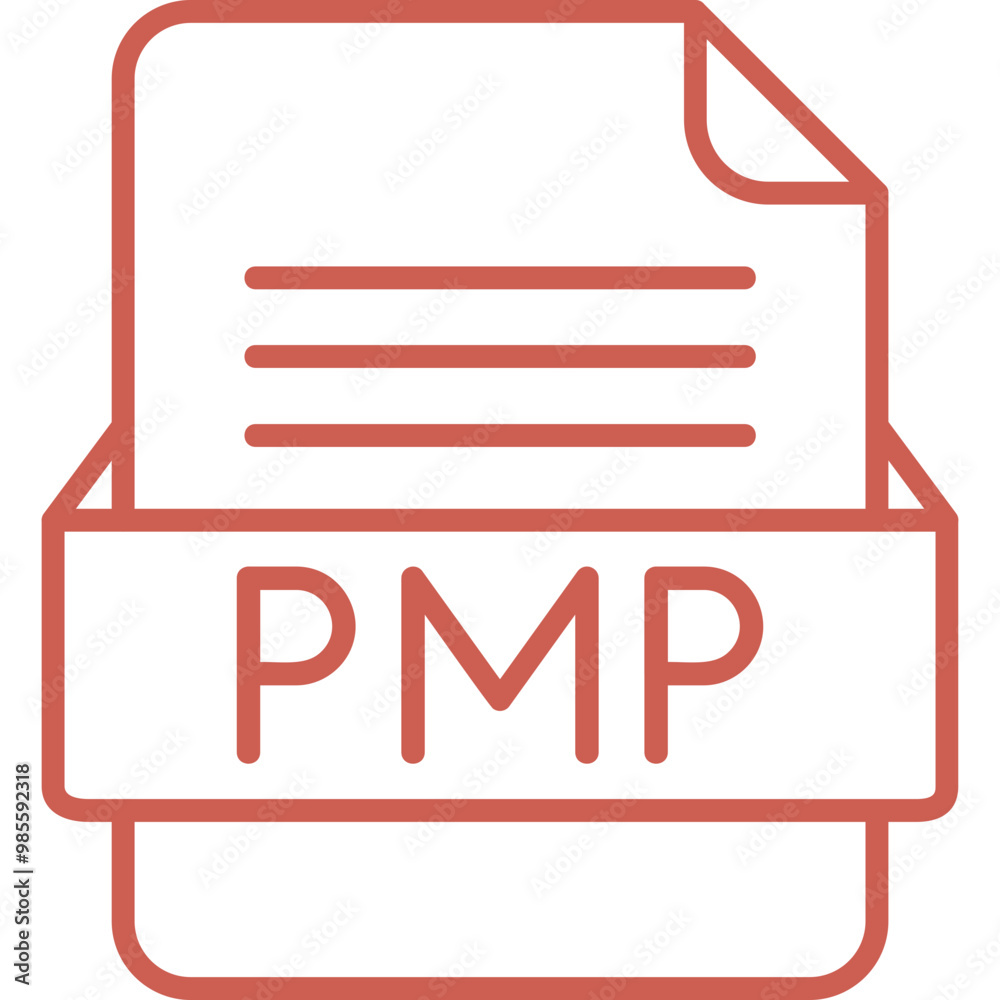 PMP File Format Vector Icon Design PMP File Format Vector Icon Design