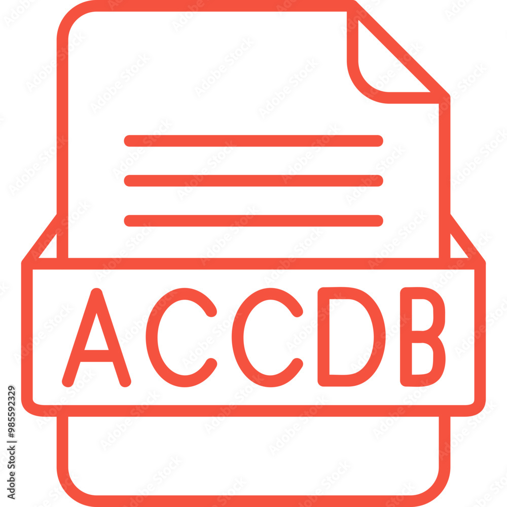 ACCDB File Format Vector Icon Design ACCDB File Format Vector Icon Design