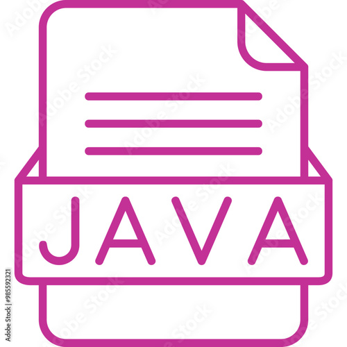 JAVA File Format Vector Icon Design