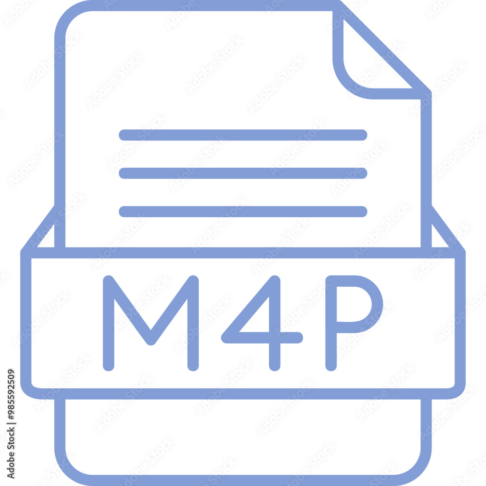 M4P File Format Vector Icon Design M4P File Format Vector Icon Design