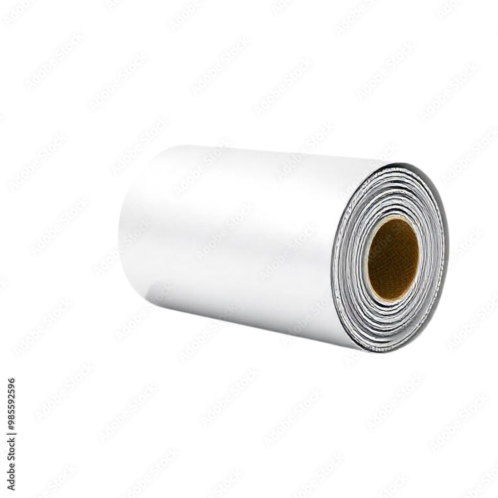 3d rendering Roll of aluminum foil on Isolated transparent background png. generated with AI 3d rendering Roll of aluminum foil on Isolated transparent background png. generated with AI