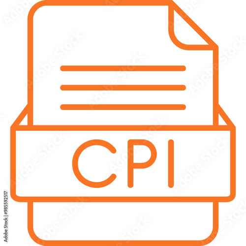 CPI File Format Vector Icon Design