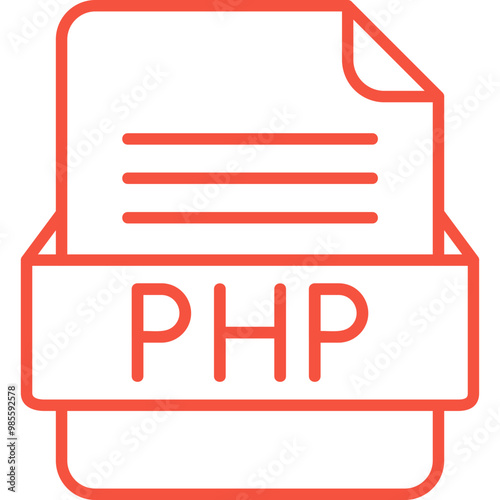 PHP File Format Vector Icon Design