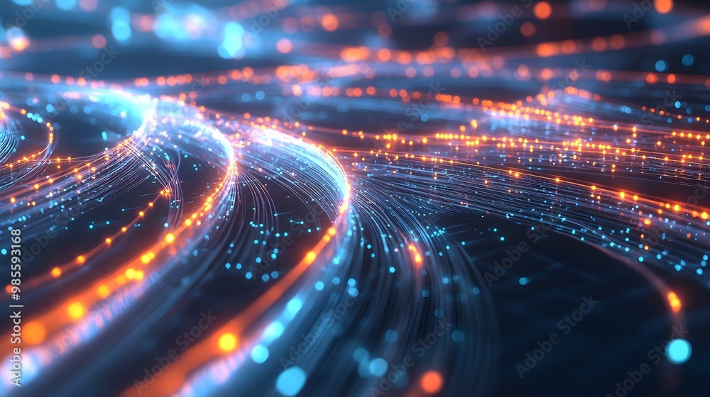 An abstract digital diorama depicting machine learning infrastructure, with brightly glowing data streams connecting server clusters, evoking innovation and excitement. An abstract digital diorama depicting machine learning infrastructure, with brightly glowing data streams connecting server clusters, evoking innovation and excitement.
