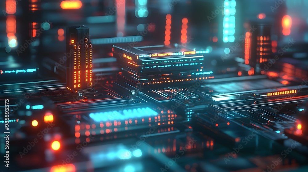 An abstract diorama of a futuristic machine learning infrastructure, with interconnected servers and data streams glowing brightly, symbolizing innovation and excitement. An abstract diorama of a futuristic machine learning infrastructure, with interconnected servers and data streams glowing brightly, symbolizing innovation and excitement.