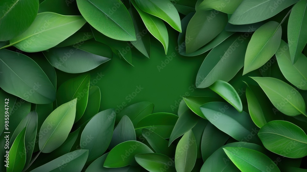 custom made wallpaper toronto digitalGreen foliage background with overlapping leaves creating a dense, organic texture. Perfect for eco-friendly visuals.