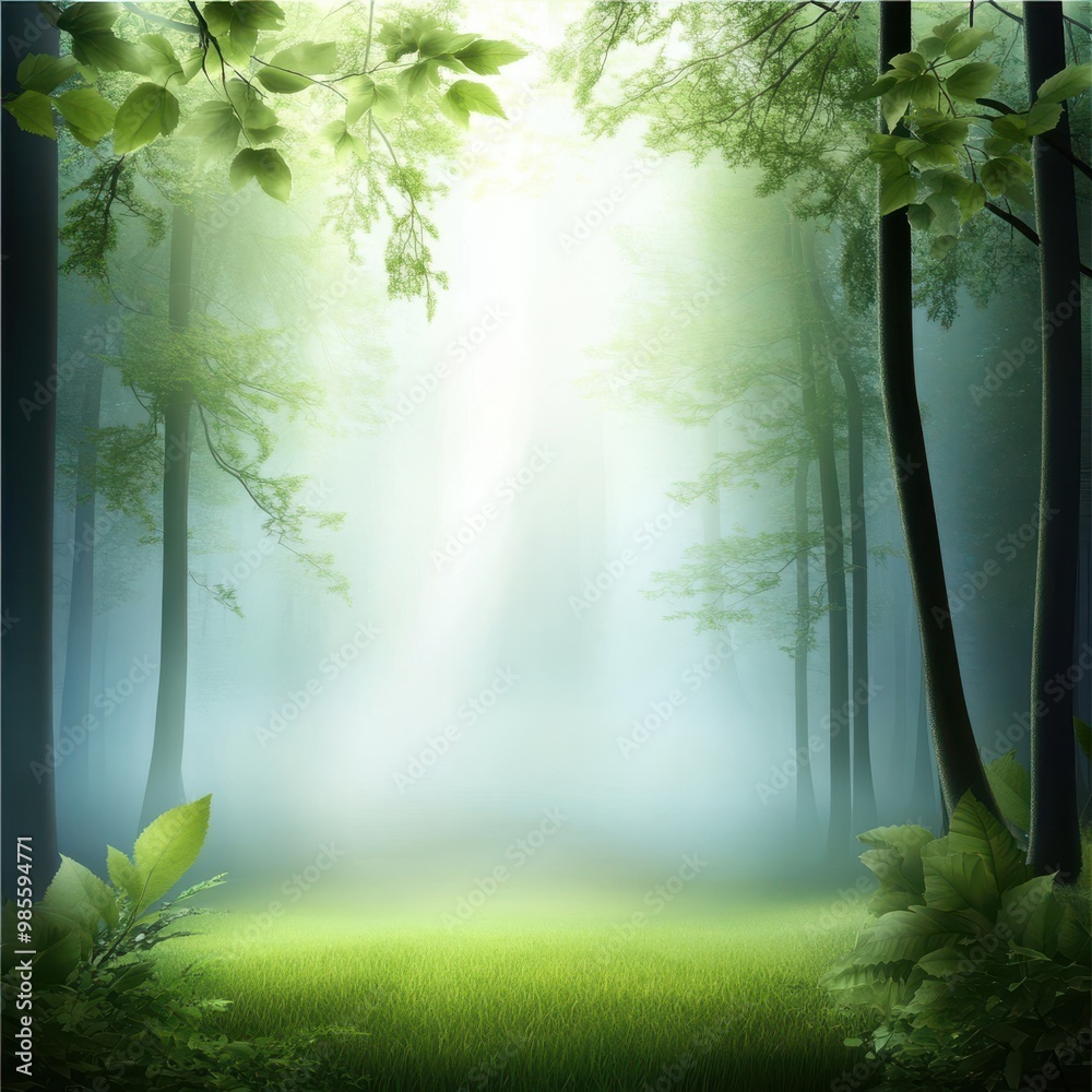 Obraz premium Green Forest Background