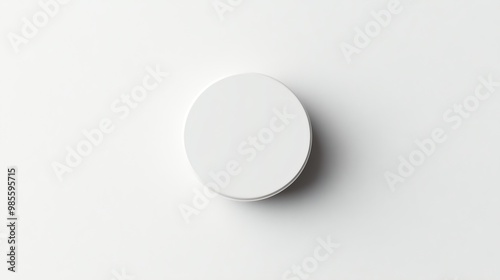 White round jar lid on a white background.