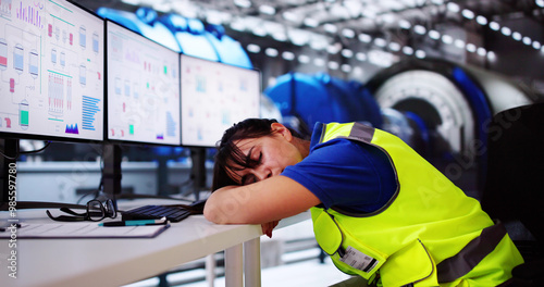 Photos Bored Woman Sleeping. Restful Tired Employee