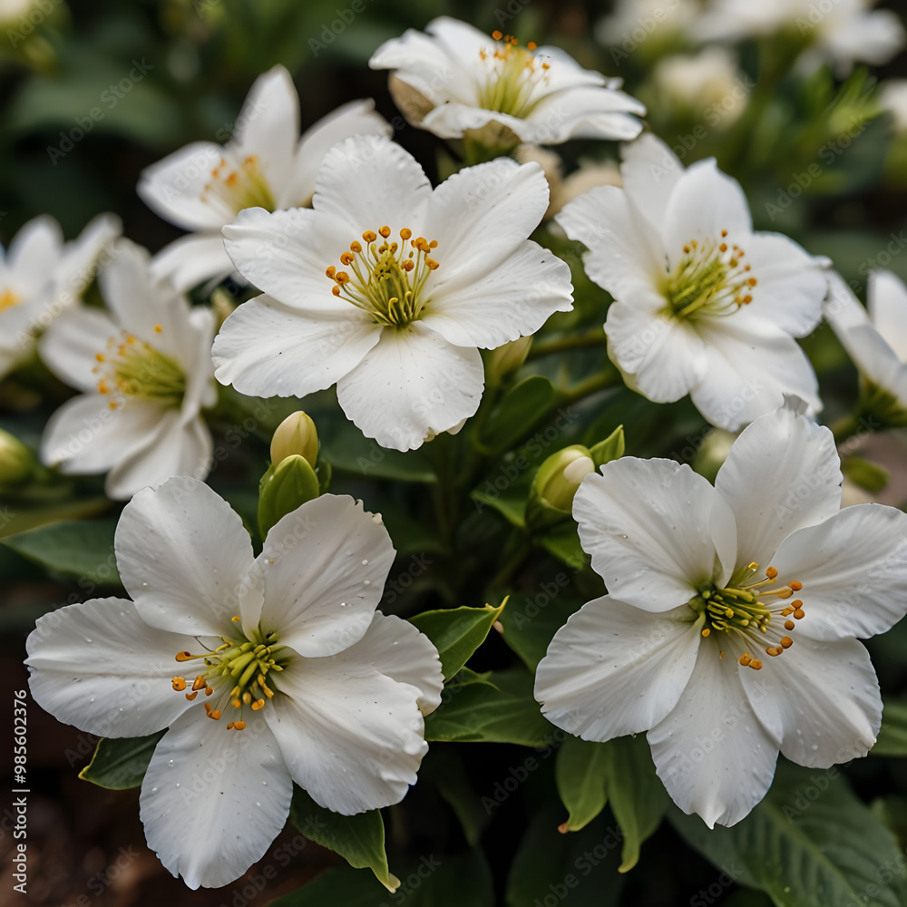 Obraz premium White flowers in bloom